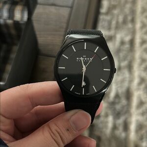 Skagen Onyx Mesh Timepiece